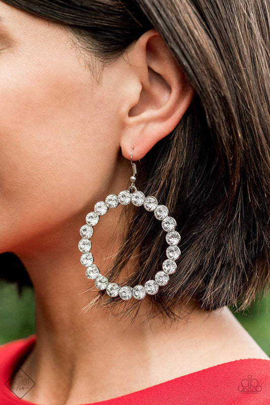 Paparazzi March 2020 Fashion Fix Welcome to the GLAM-boree White Earrings - GlaMarous Titi Jewels