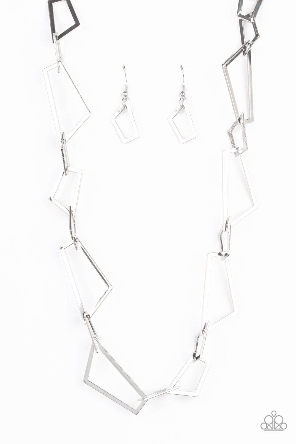 Shattering Records - Silver Necklace - Paparazzi Accessories - GlaMarous Titi Jewels