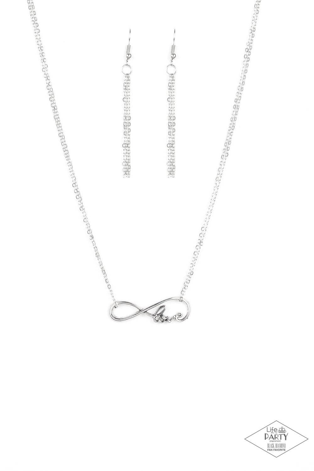 We Found Love Silver Infinity Charm Necklace - Paparazzi Accessories - GlaMarous Titi Jewels