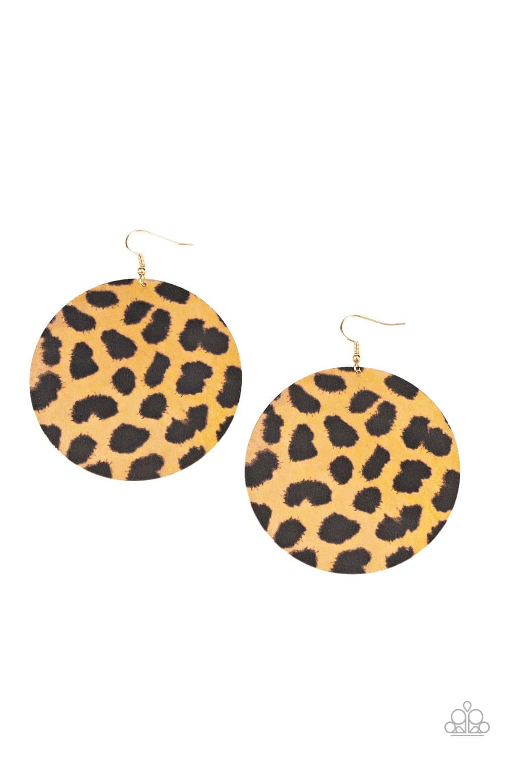 Doing GRR-eat - Brown Cheetah Earrings March 2020 Life of the Party - Paparazzi Accessories - GlaMarous Titi Jewels