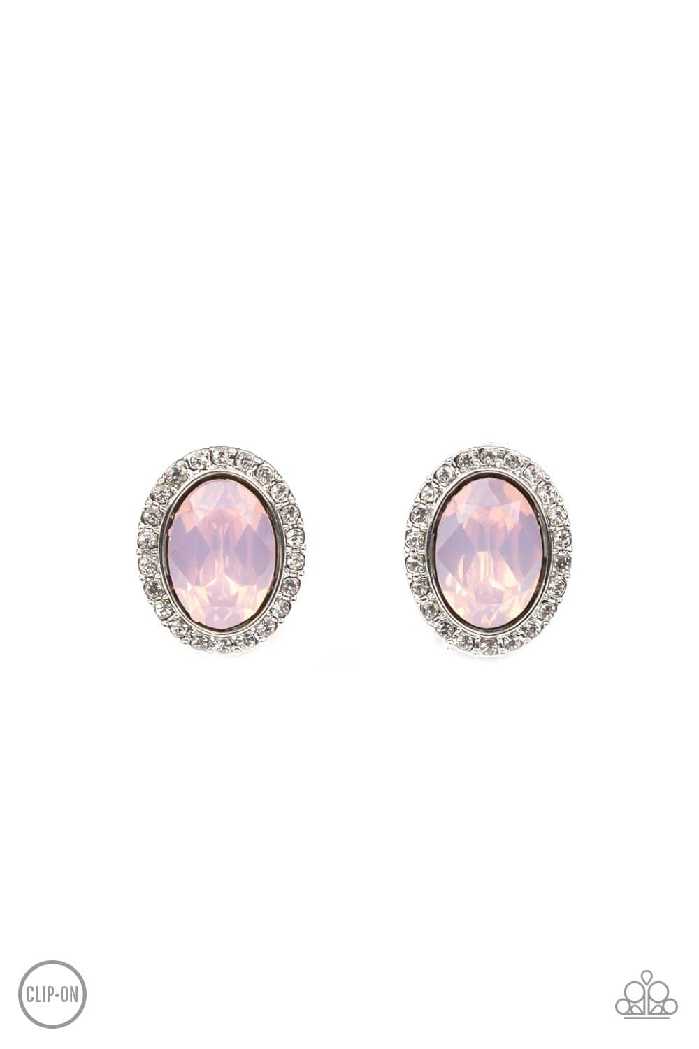 Have A GLOW At It! - Pink Opalescent Clip-on Earrings - Paparazzi Accessories - GlaMarous Titi Jewels