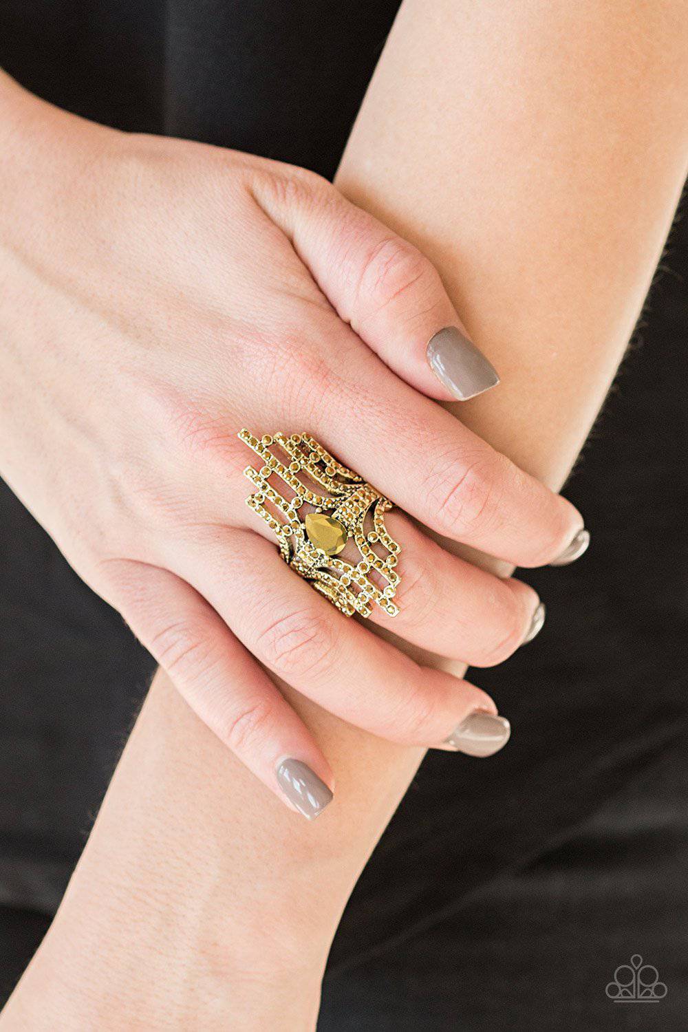 Modern Muse - Brass Ring - Paparazzi Accessories - GlaMarous Titi Jewels