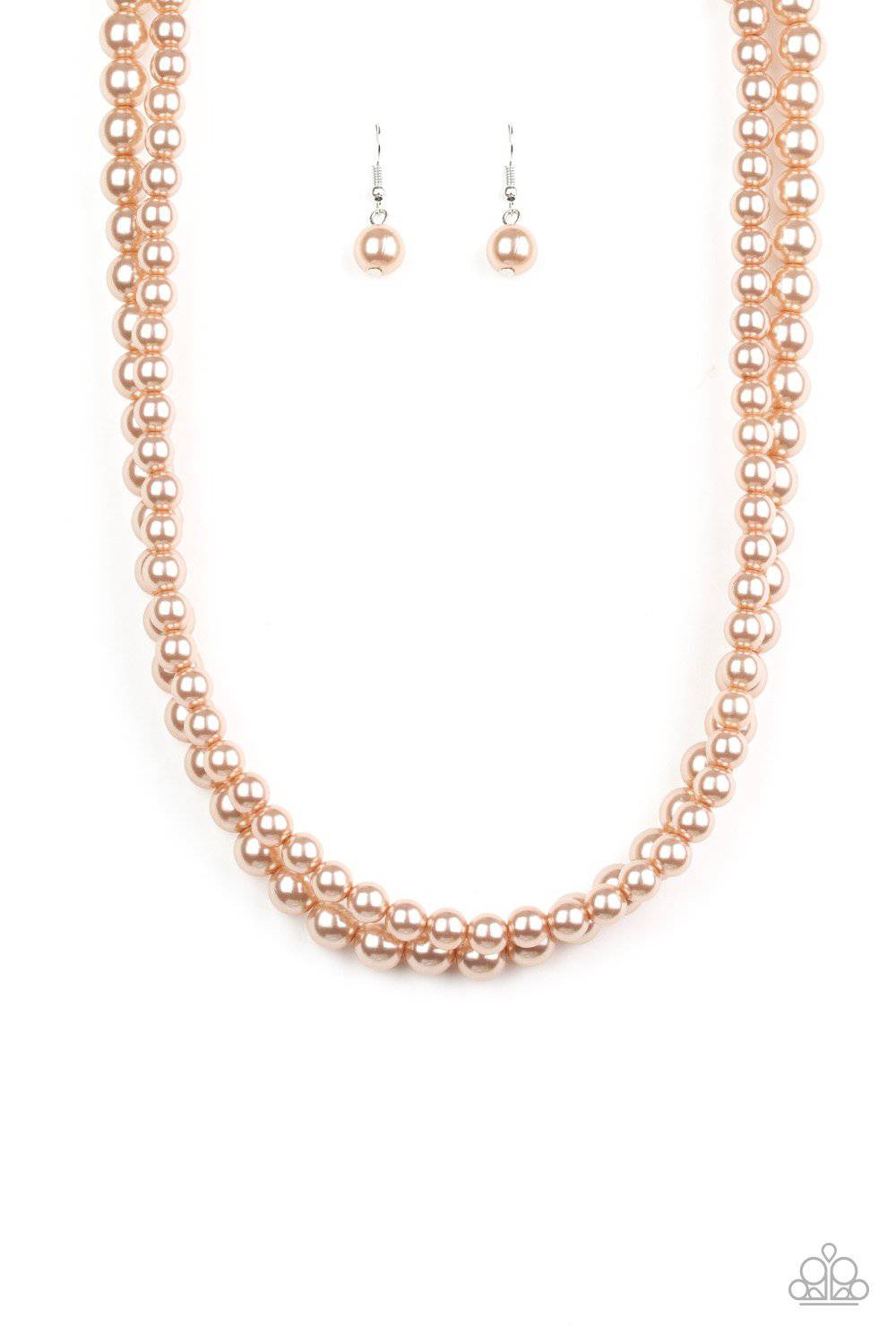 Woman Of The Century - Brown Pearl Necklace - Paparazzi Accessories - GlaMarous Titi Jewels