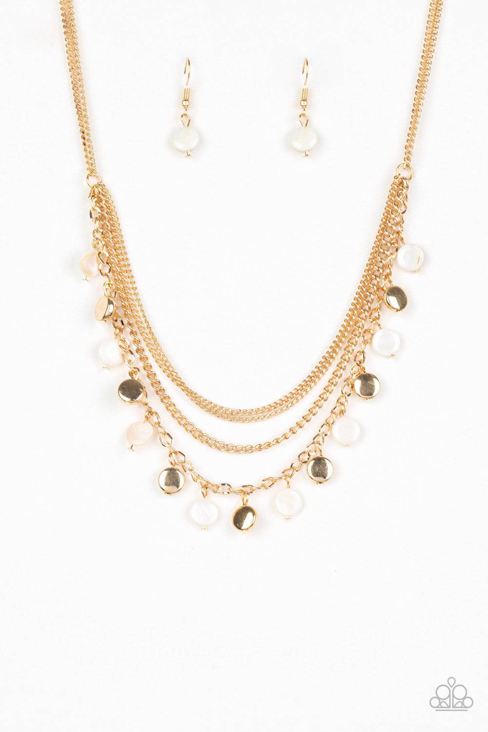 Beach Flavor - Gold Necklace - Paparazzi Accessories - GlaMarous Titi Jewels