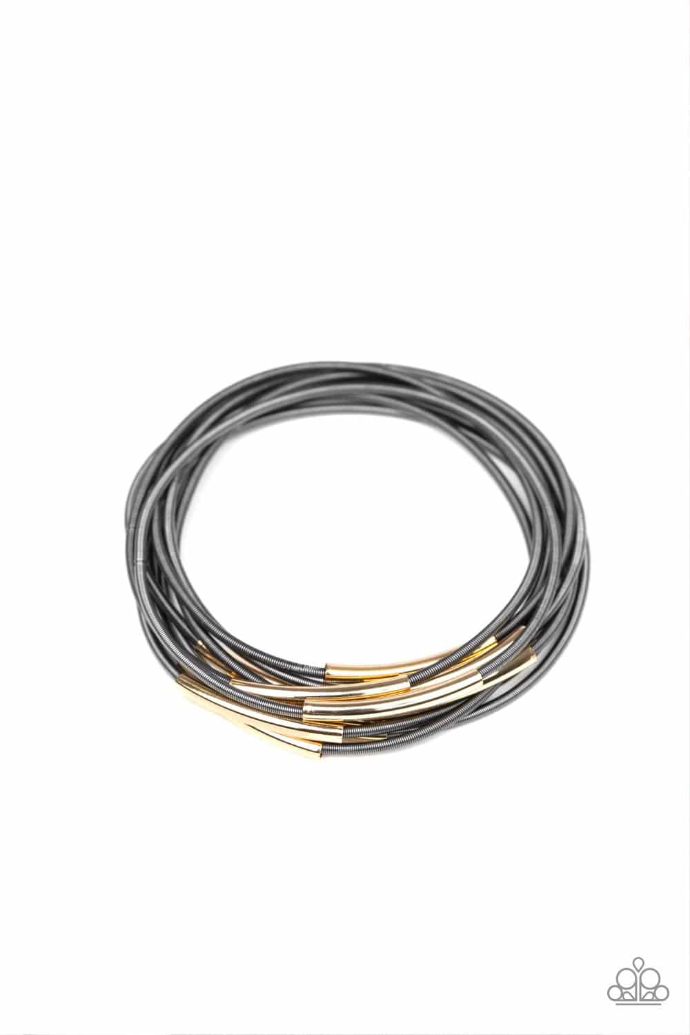 Stretch Your Boundaries - Black Stretchy Bracelet - Paparazzi Accessories - GlaMarous Titi Jewels