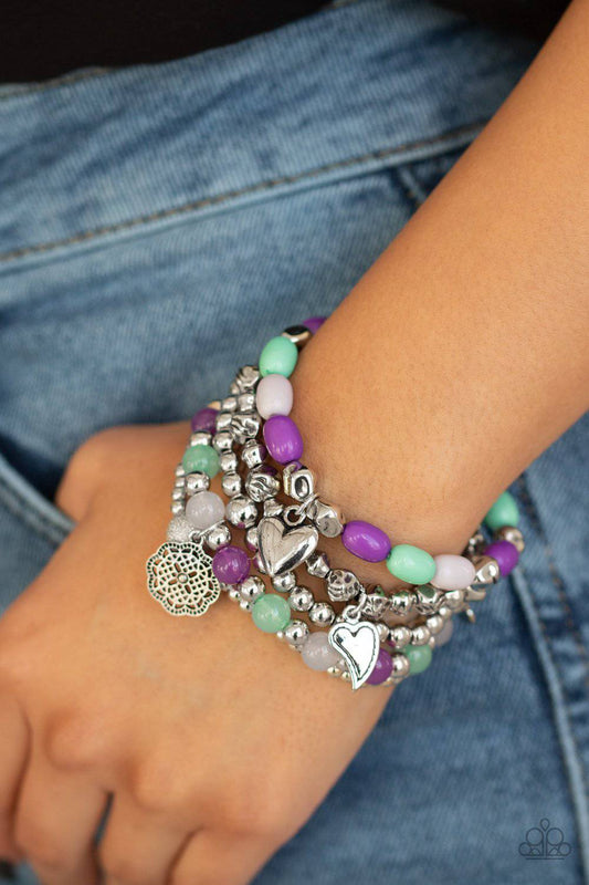 No CHARM Done - Multi Bead Stretchy Bracelet - Paparazzi Accessories - GlaMarous Titi Jewels