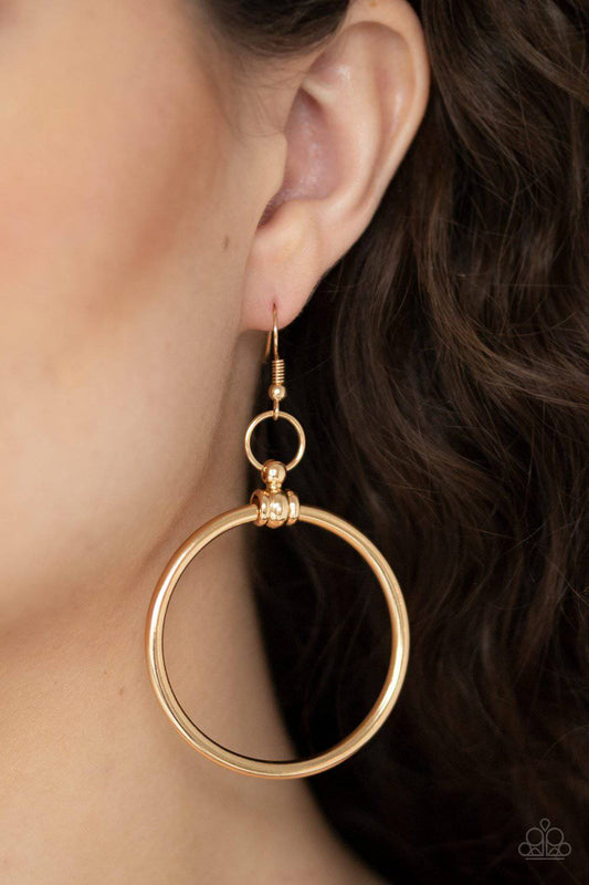 Total Focus - Gold Earrings - Paparazzi Accessories - GlaMarous Titi Jewels