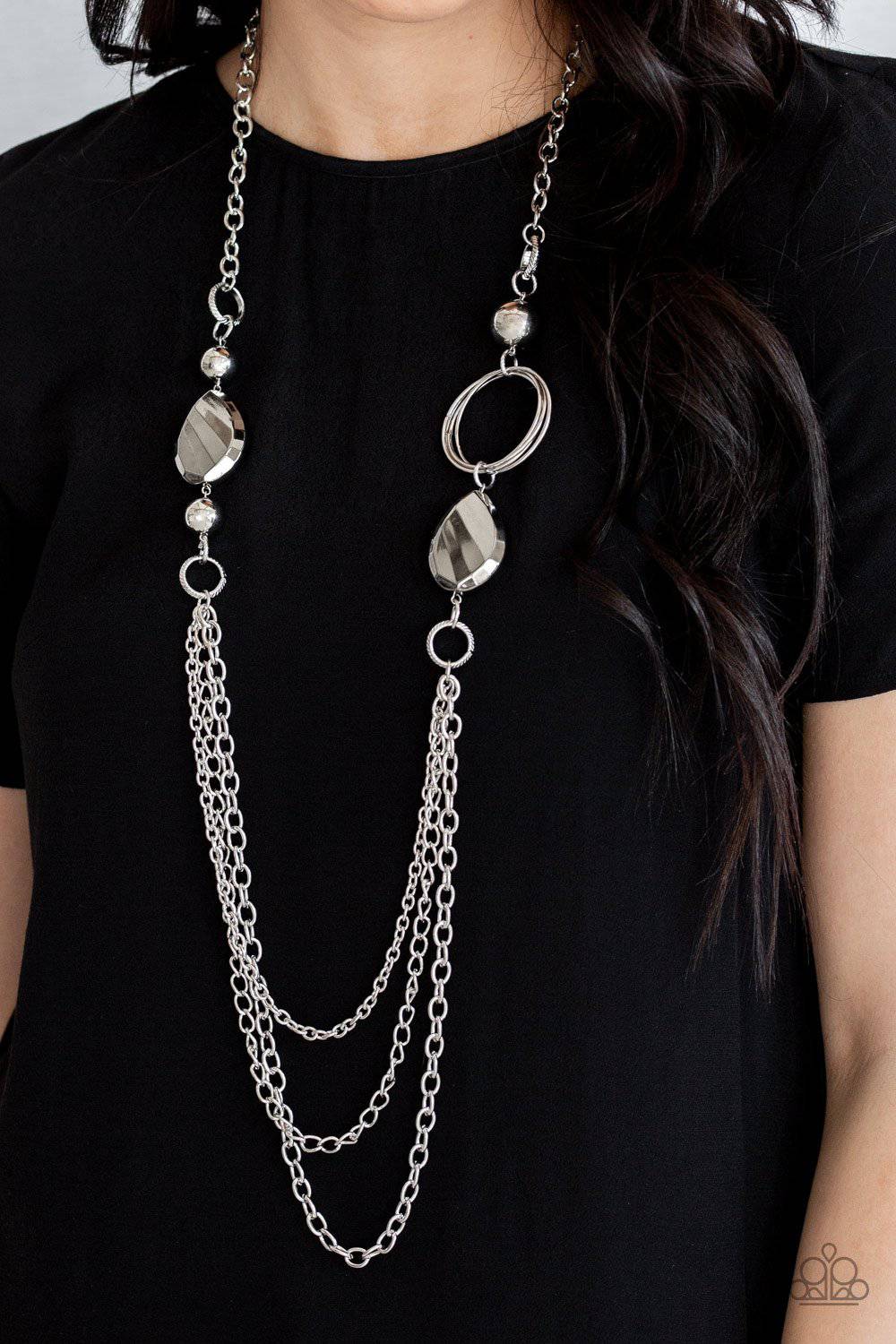 Rebels Have More Fun - Silver Necklace - Paparazzi Accessories - GlaMarous Titi Jewels