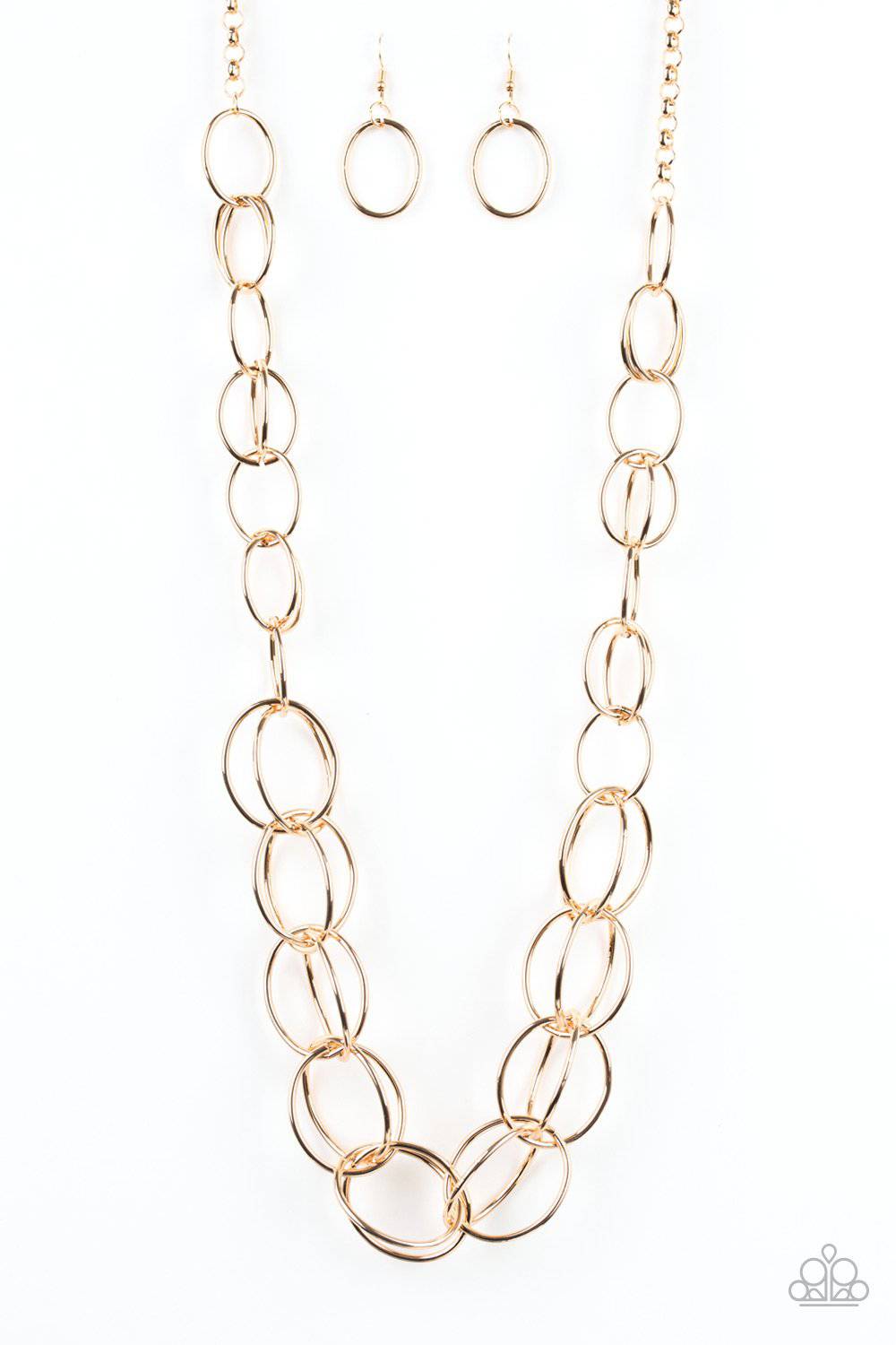 Elegantly Ensnared - Gold Necklace - Paparazzi Accessories - GlaMarous Titi Jewels