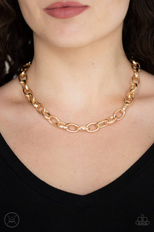 Urban Uplink - Gold Link Choker - Paparazzi Accessories - GlaMarous Titi Jewels