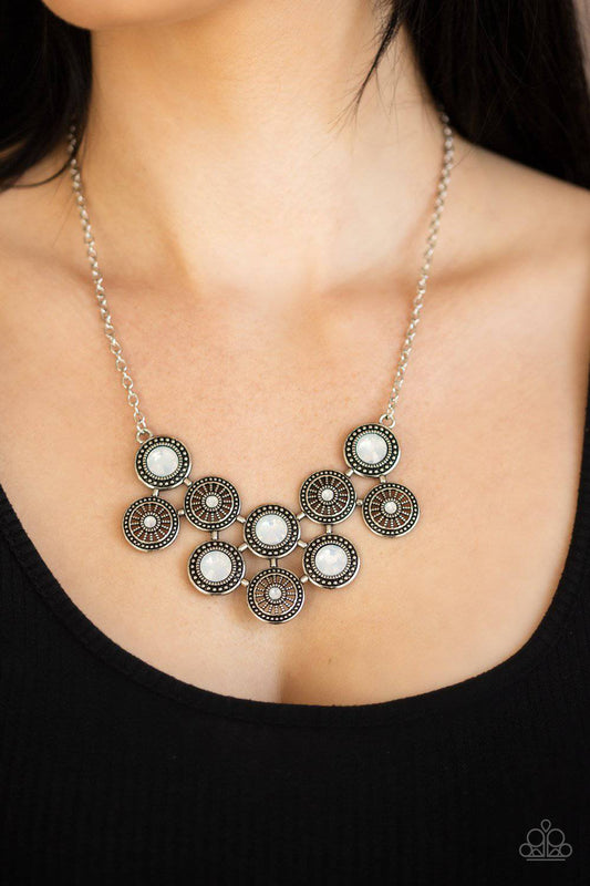 Whats Your Star Sign? - April 2020 Life of the Party White Necklace - Paparazzi - GlaMarous Titi Jewels