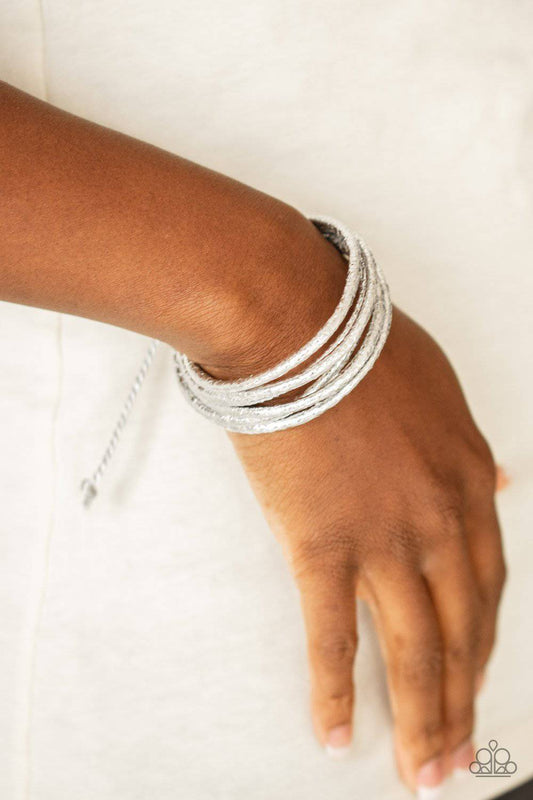 Glitter-tastic! - Silver Bracelet - Paparazzi Accessories - GlaMarous Titi Jewels