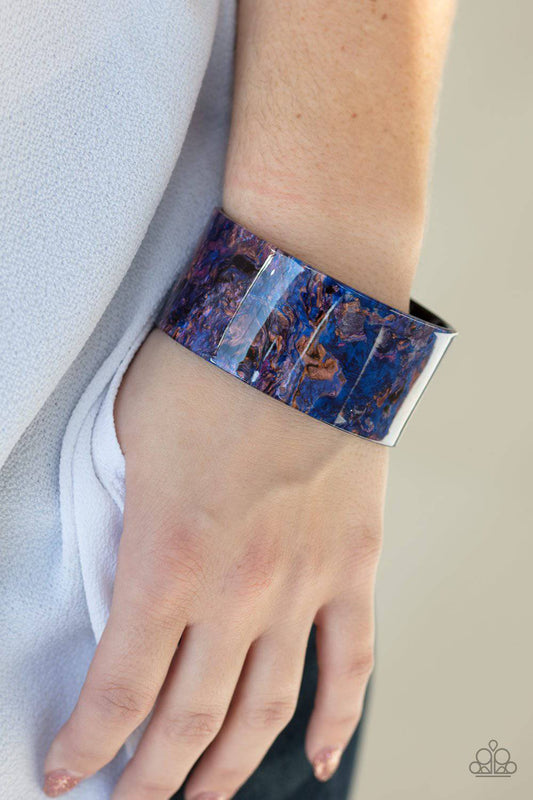 Marbled Mystique - Multi Acrylic Cuff Bracelet - Paparazzi Accessories - GlaMarous Titi Jewels