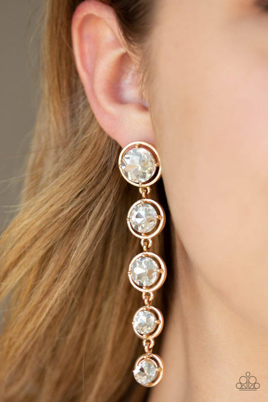 Drippin In Starlight - Gold Earrings - Paparazzi Accessories - GlaMarous Titi Jewels