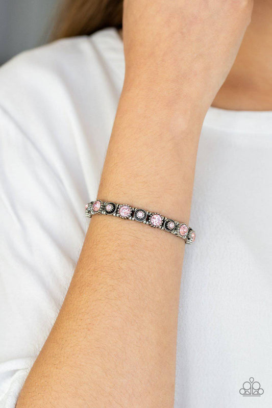 Heavy On The Sparkle - Pink Rhinestone Bracelet - Paparazzi Accessories - GlaMarous Titi Jewels