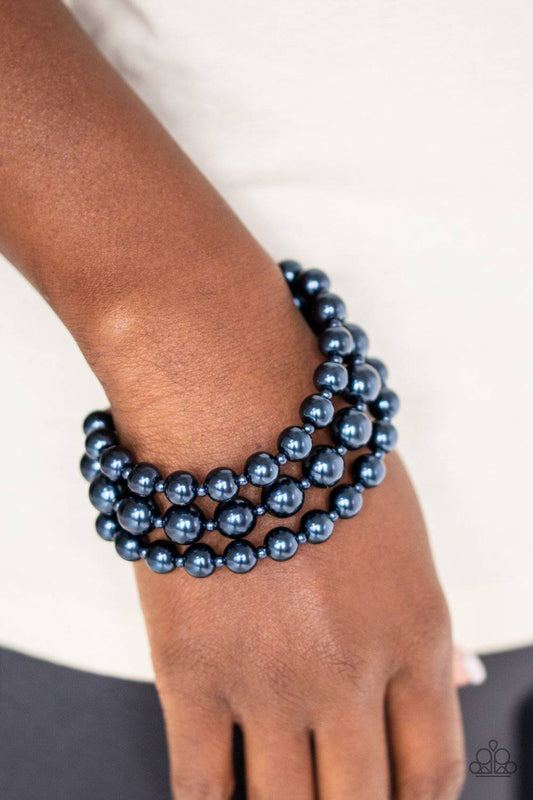 Total PEARL-fection - Blue Pearl Bracelet - Paparazzi Accessories - GlaMarous Titi Jewels