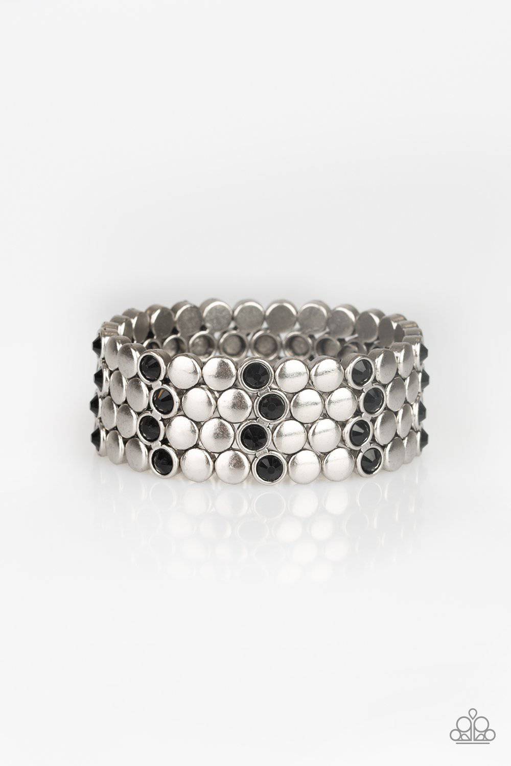 Scattered Starlight - Black Rhinestone Bracelet - Paparazzi Accessories - GlaMarous Titi Jewels