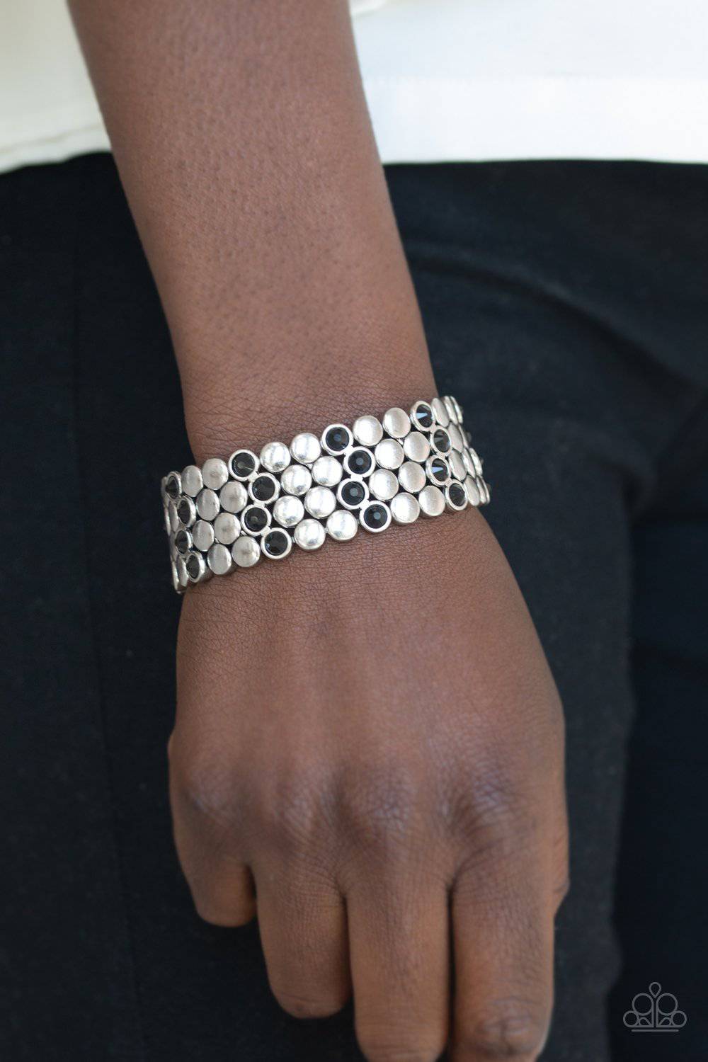 Scattered Starlight - Black Rhinestone Bracelet - Paparazzi Accessories - GlaMarous Titi Jewels
