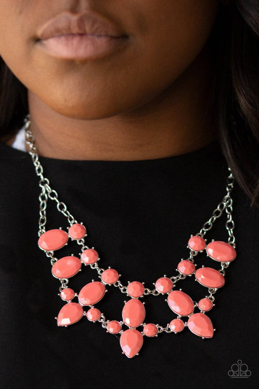 Goddess Glow - Coral Necklace- Paparazzi Accessories - GlaMarous Titi Jewels