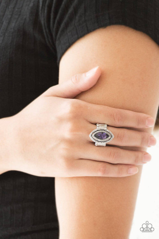 Modern Millionaire - Purple Marquise Rhinestone Ring - Paparazzi Accessories - GlaMarous Titi Jewels