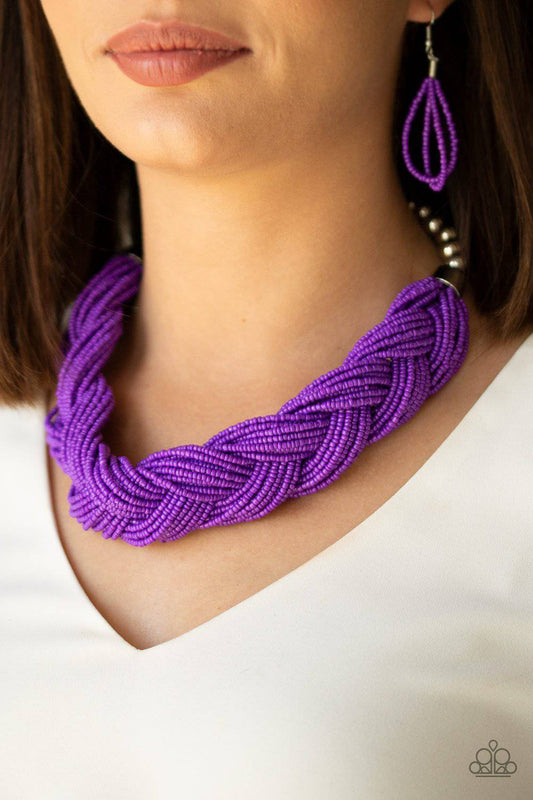 The Great Outback - Purple Seed Bead Necklace- Paparazzi Accessories - GlaMarous Titi Jewels