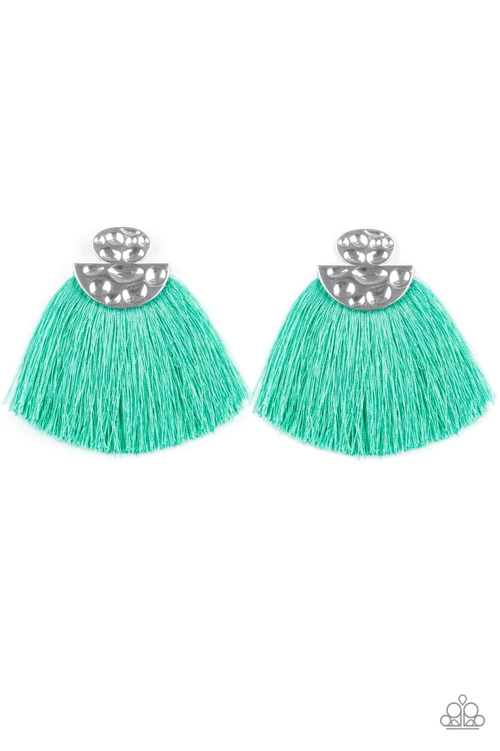 Make Some PLUME - Green Fringe Earrings - Paparazzi Accessories - GlaMarous Titi Jewels