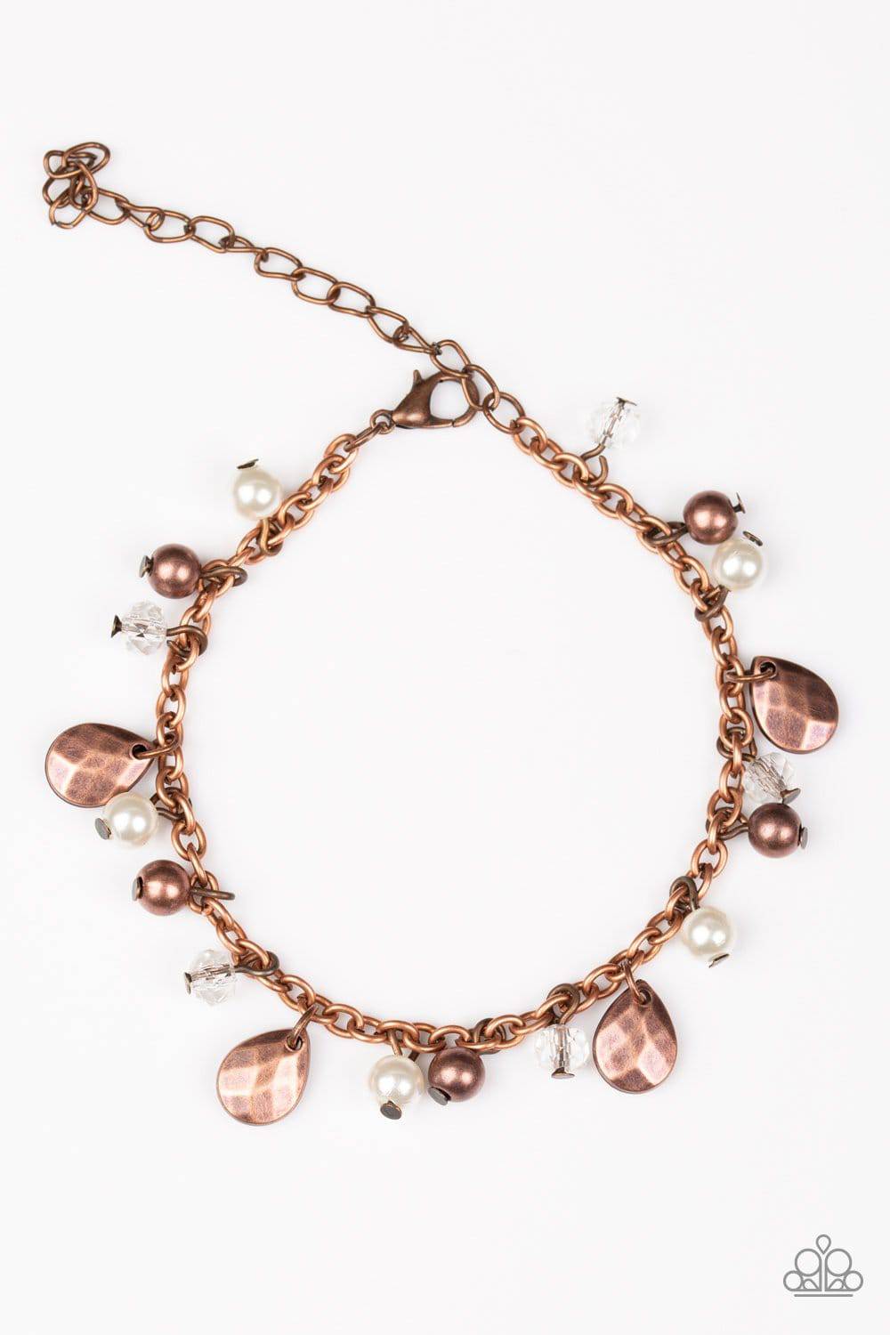 Modestly Midsummer - Copper & Pearl Bracelet - Paparazzi Accessories - GlaMarous Titi Jewels