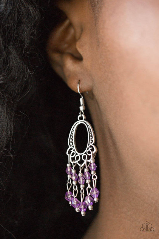 Not The Only Fish In The Sea - Purple Chandelier Earrings- Paparazzi Accessories - GlaMarous Titi Jewels