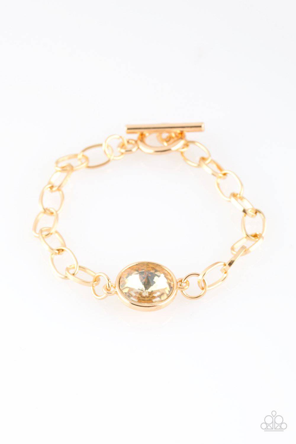 All Aglitter - Gold Chain Bracelet- Paparazzi Accessories - GlaMarous Titi Jewels