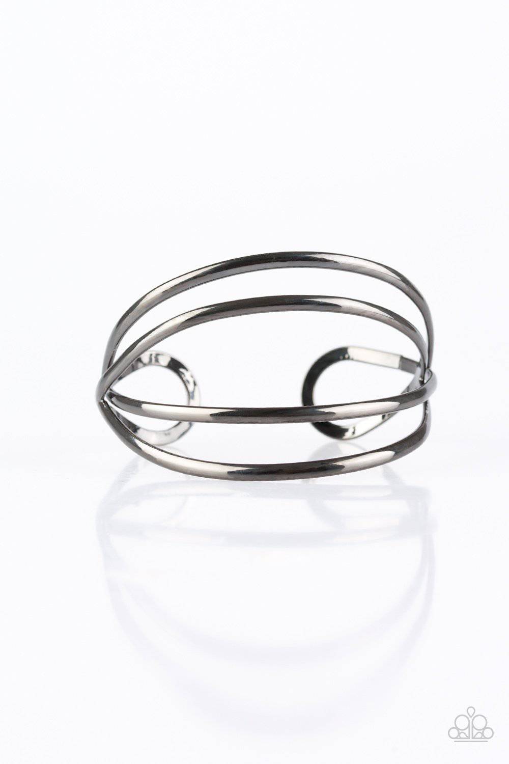 Take A CATWALK - Gunmetal Cuff Bracelet- Paparazzi Accessories - GlaMarous Titi Jewels