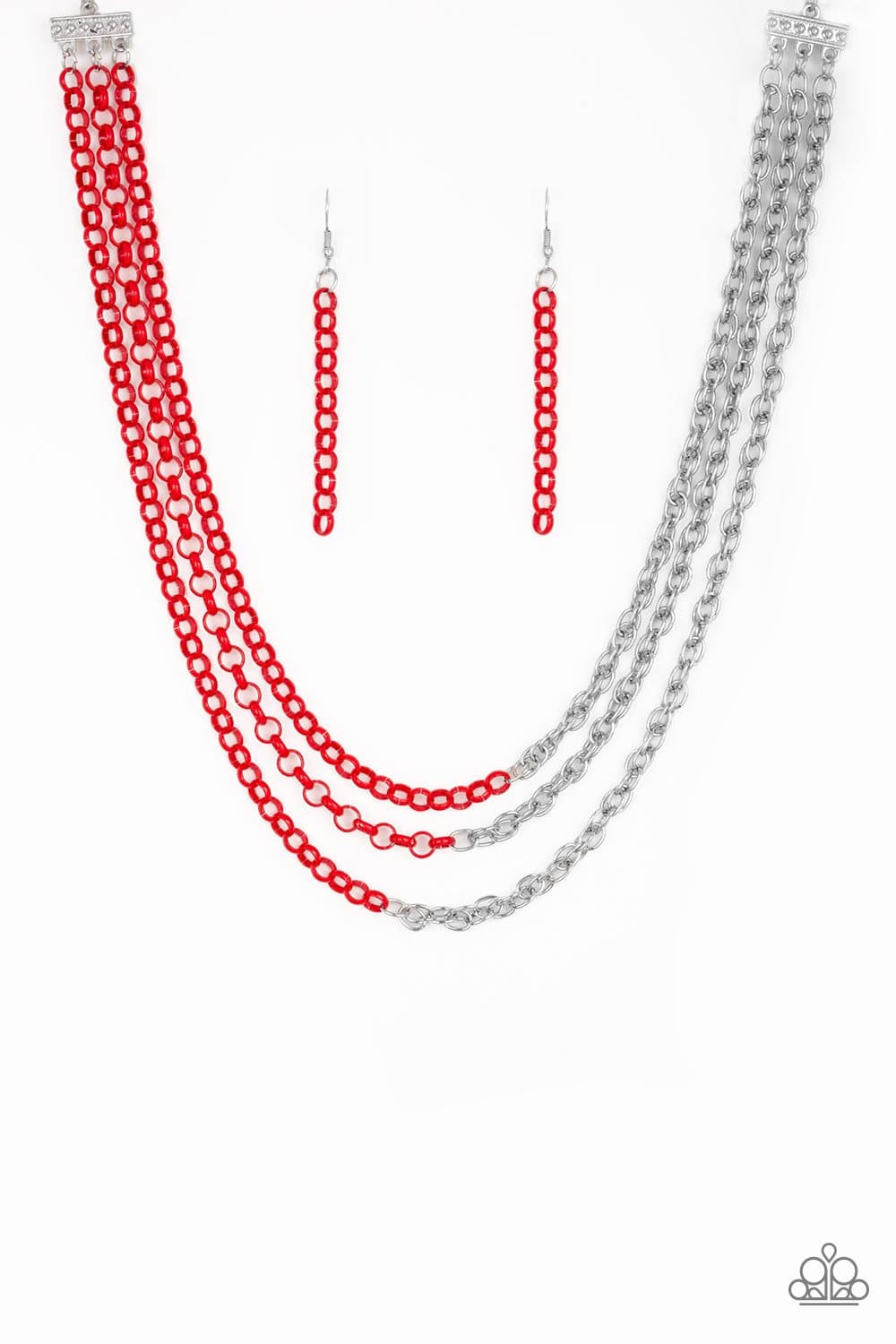 Turn Up The Volume - Red Chain Necklace - Paparazzi Accessories - GlaMarous Titi Jewels