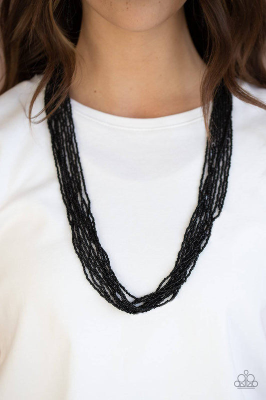 Congo Colada - Black Seed Bead Necklace - Paparazzi Accessories - GlaMarous Titi Jewels