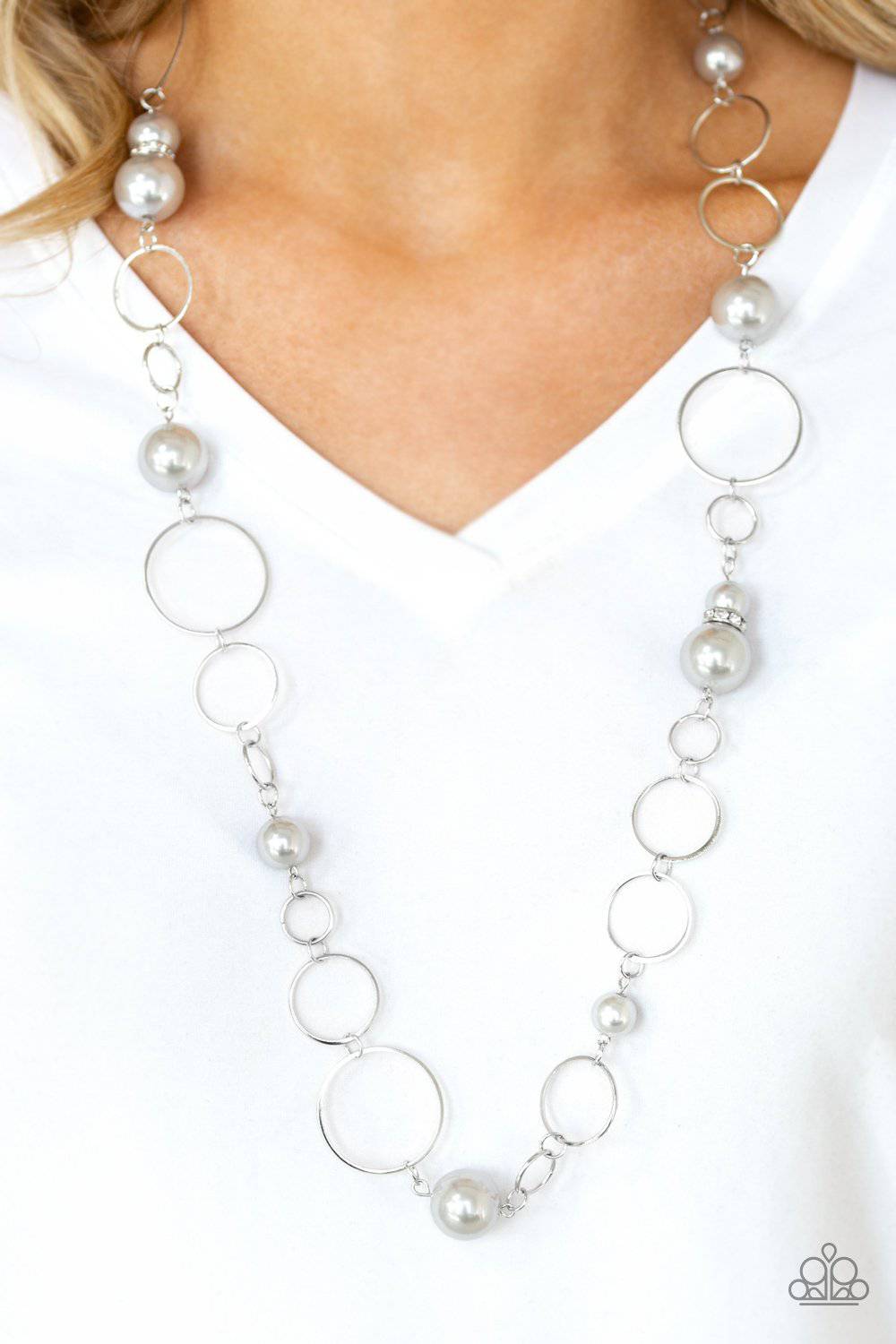 Lovely Lady Luck Silver Necklace - Paparazzi Accessories - GlaMarous Titi Jewels
