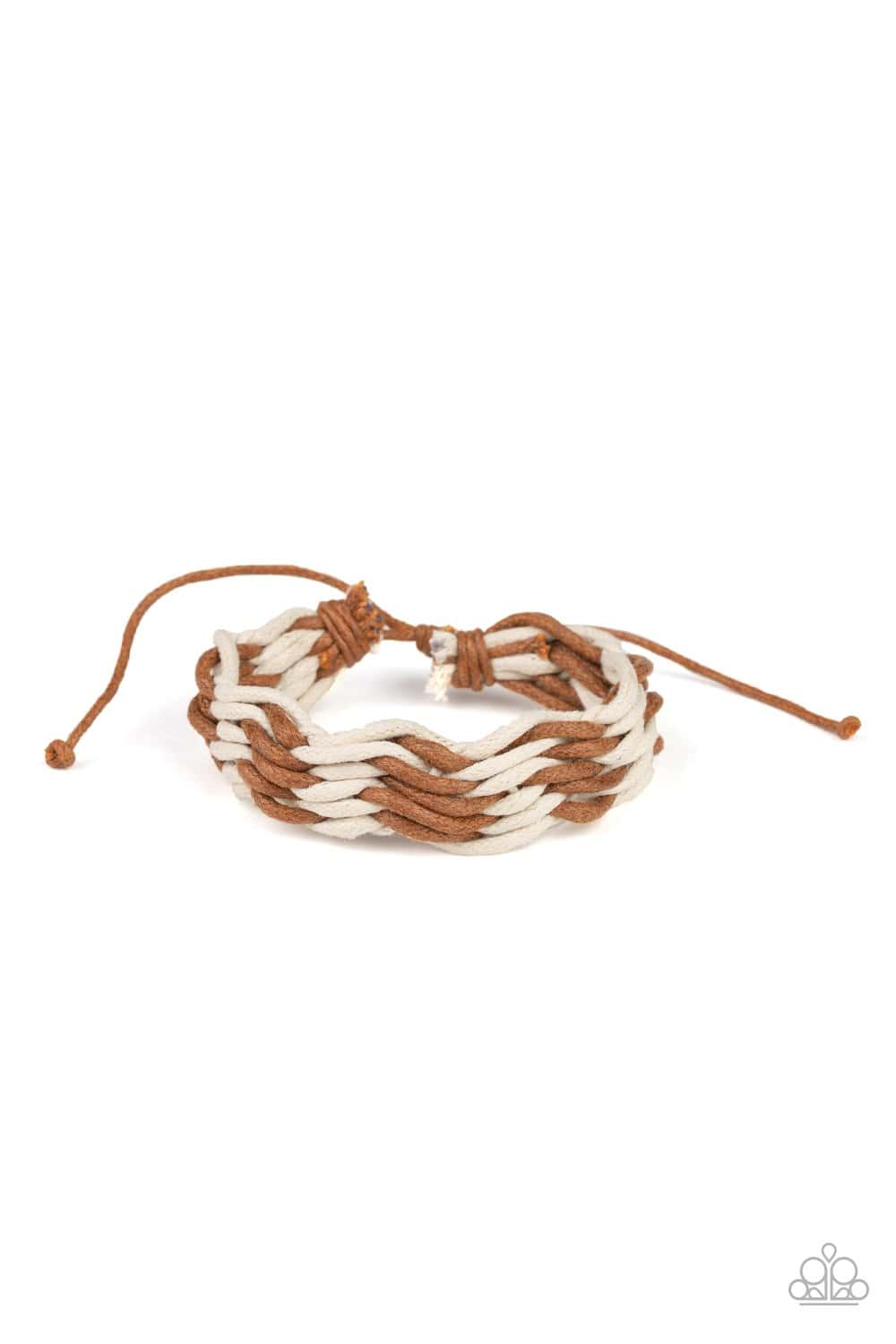 WEAVE High and Dry - Brown Braided Bracelet- Paparazzi Accessories - GlaMarous Titi Jewels