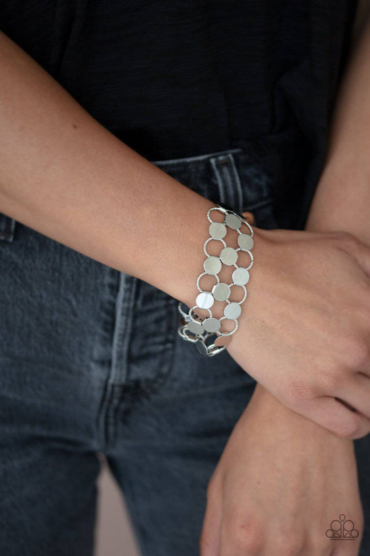 Cast a Wider Net - Silver Bracelet- Paparazzi Accessories - GlaMarous Titi Jewels
