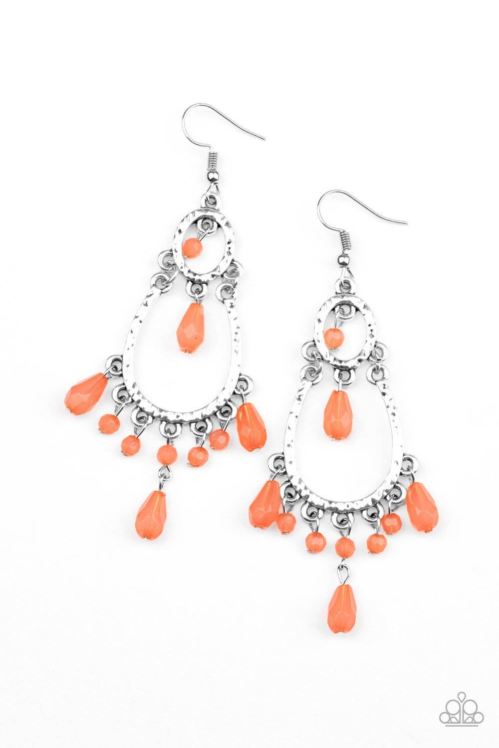 Summer Sorbet - Orange Coral Earrings- Paparazzi Accessories - GlaMarous Titi Jewels