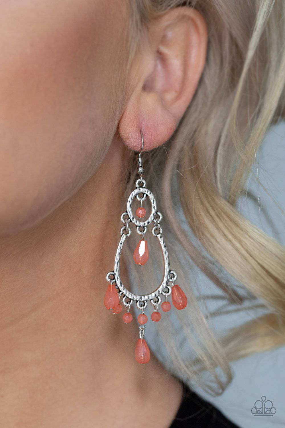 Summer Sorbet - Orange Coral Earrings- Paparazzi Accessories - GlaMarous Titi Jewels