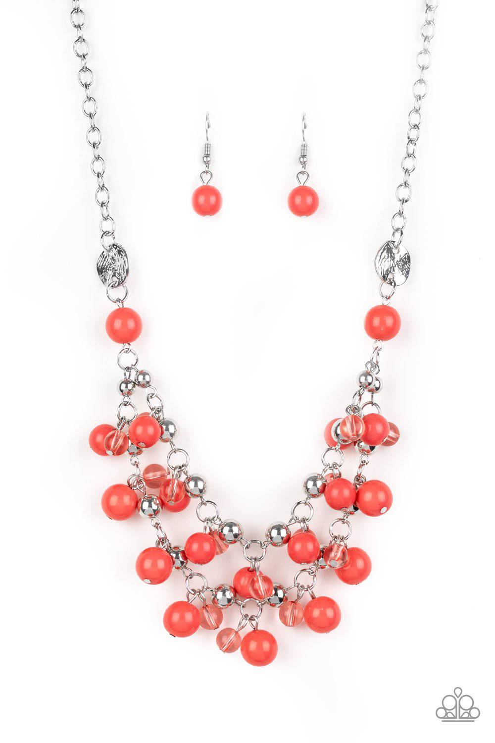 Seaside Soiree - Orange Coral Necklace- Paparazzi Accessories - GlaMarous Titi Jewels