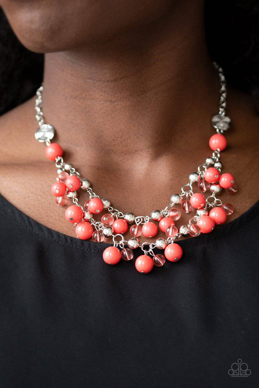 Seaside Soiree - Orange Coral Necklace- Paparazzi Accessories - GlaMarous Titi Jewels