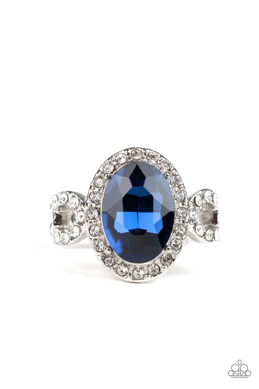 Magnificent Majesty - Blue Rhinestone Ring- Paparazzi Accessories - GlaMarous Titi Jewels