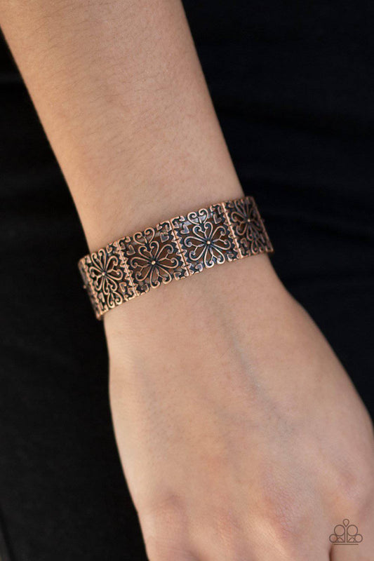 Summer Scandal - Copper Stretchy Bracelet - Paparazzi Accessories - GlaMarous Titi Jewels