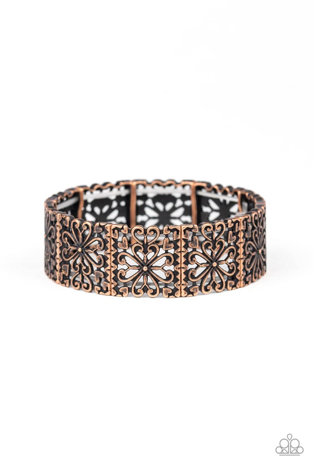 Summer Scandal - Copper Stretchy Bracelet - Paparazzi Accessories - GlaMarous Titi Jewels