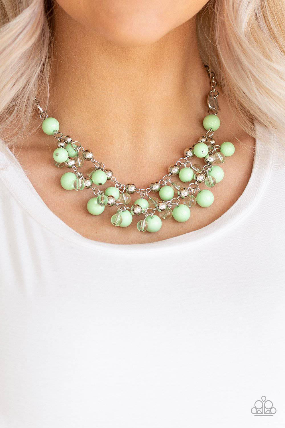 Seaside Soiree - Green Necklace- Paparazzi Accessories - GlaMarous Titi Jewels