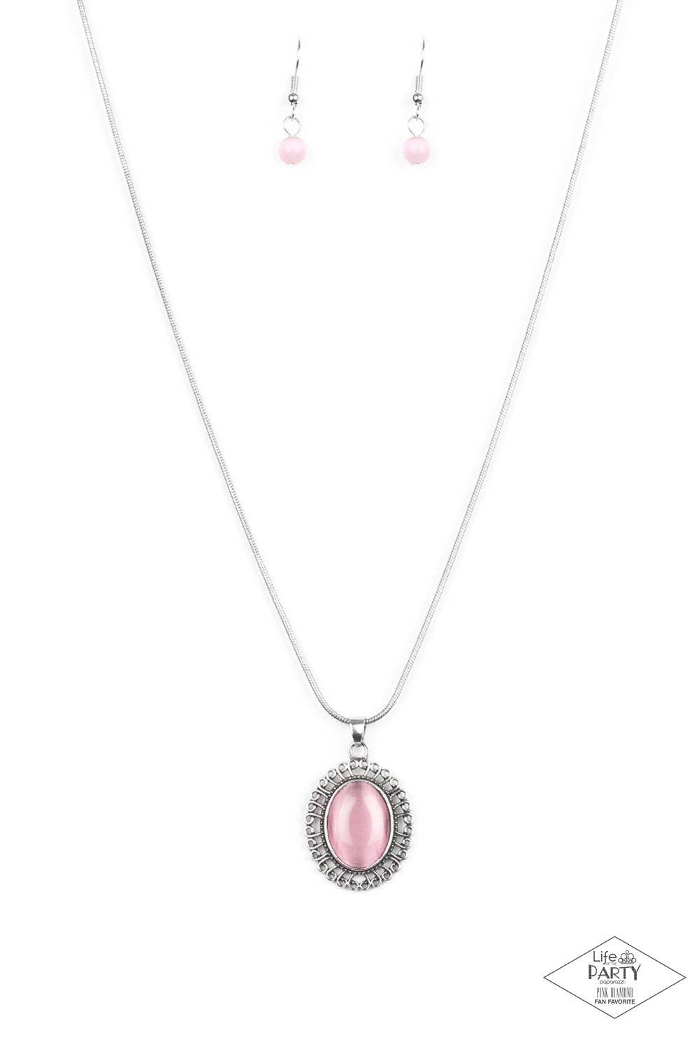 Western Plains - Pink Moonstone Necklace - Paparazzi Accessories - GlaMarous Titi Jewels