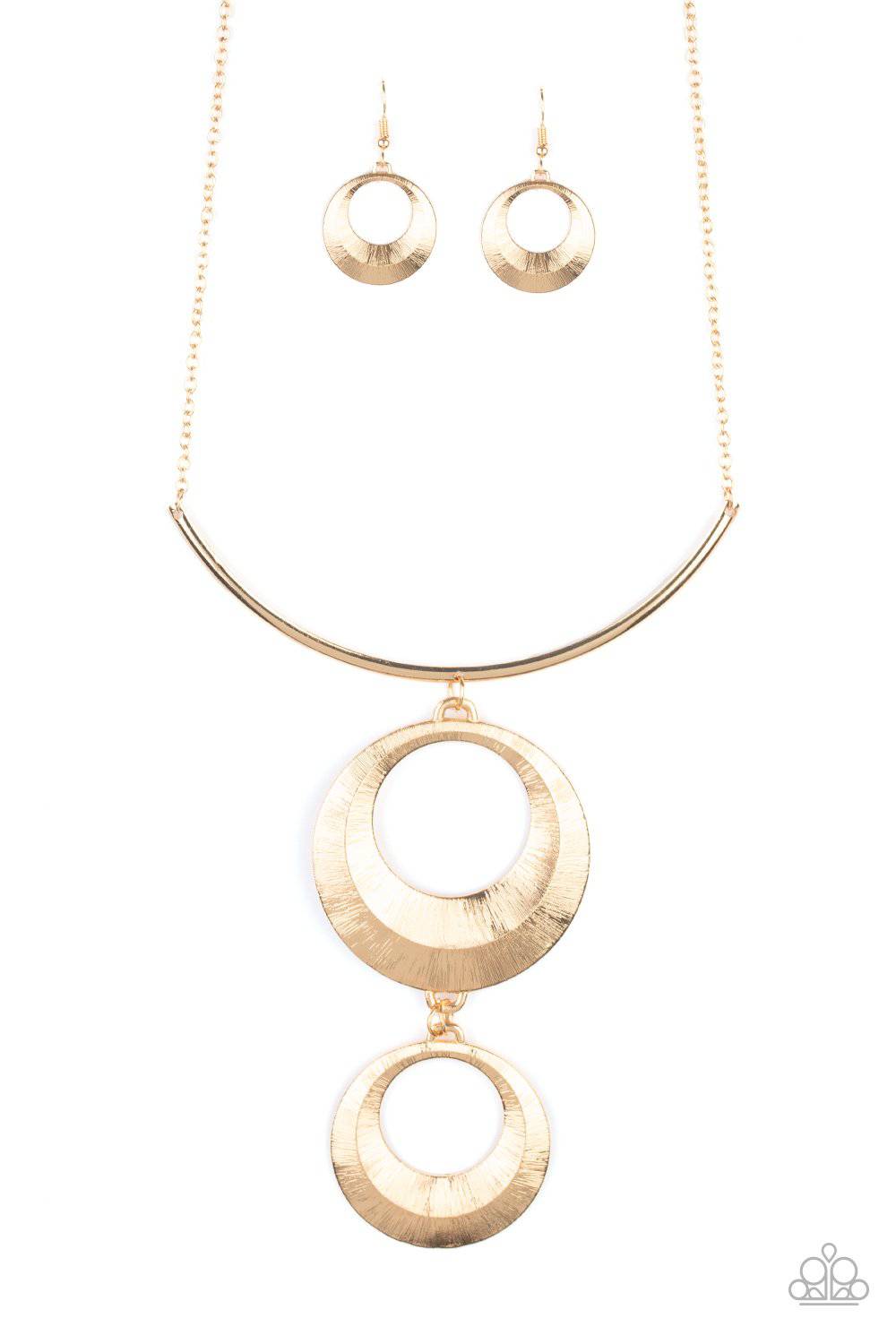 Egyptian Eclipse - Gold Necklace- Paparazzi Accessories - GlaMarous Titi Jewels