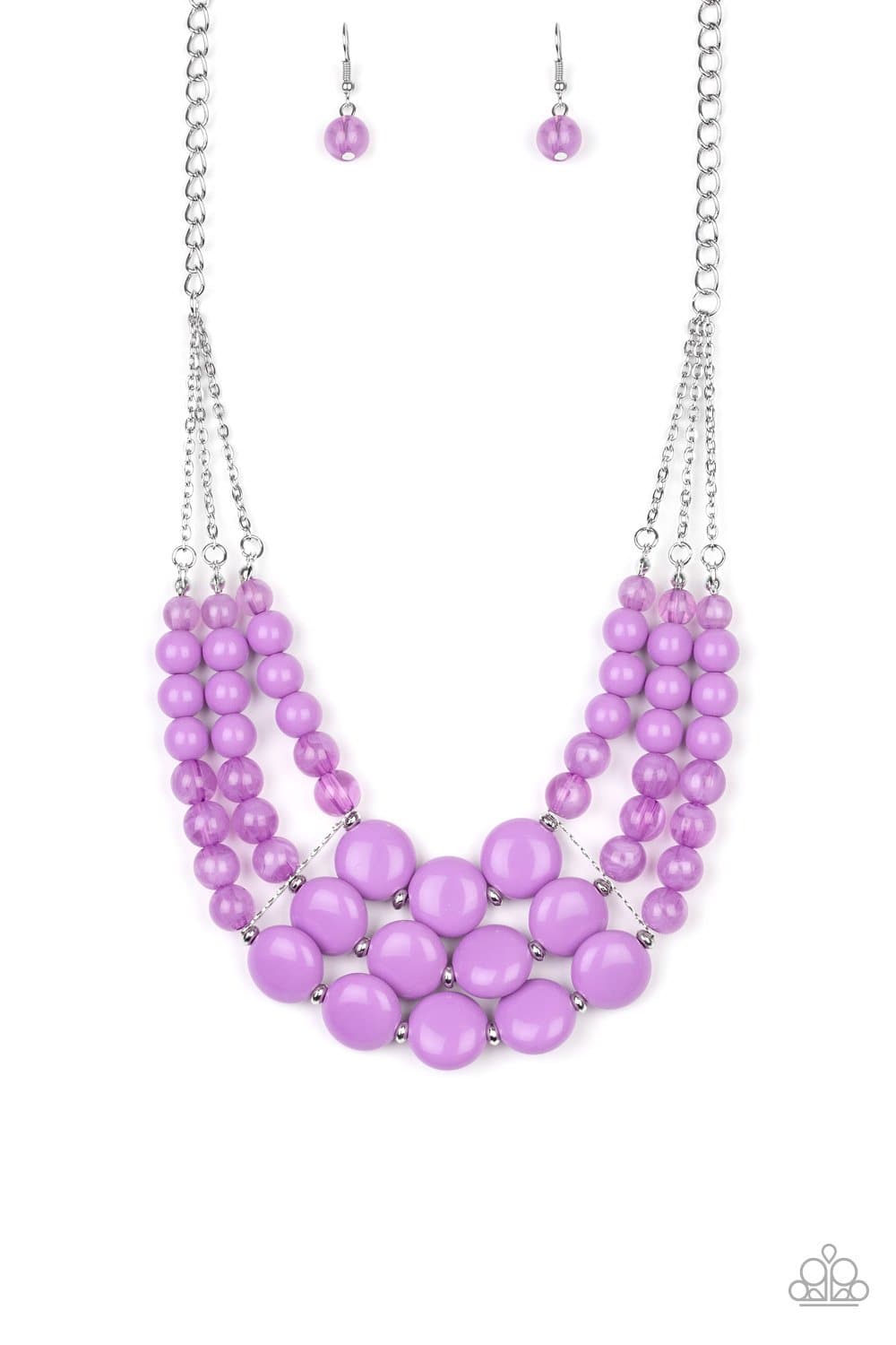 Flirtatiously Fruity - Purple Bead Necklace- Paparazzi Accessories - GlaMarous Titi Jewels