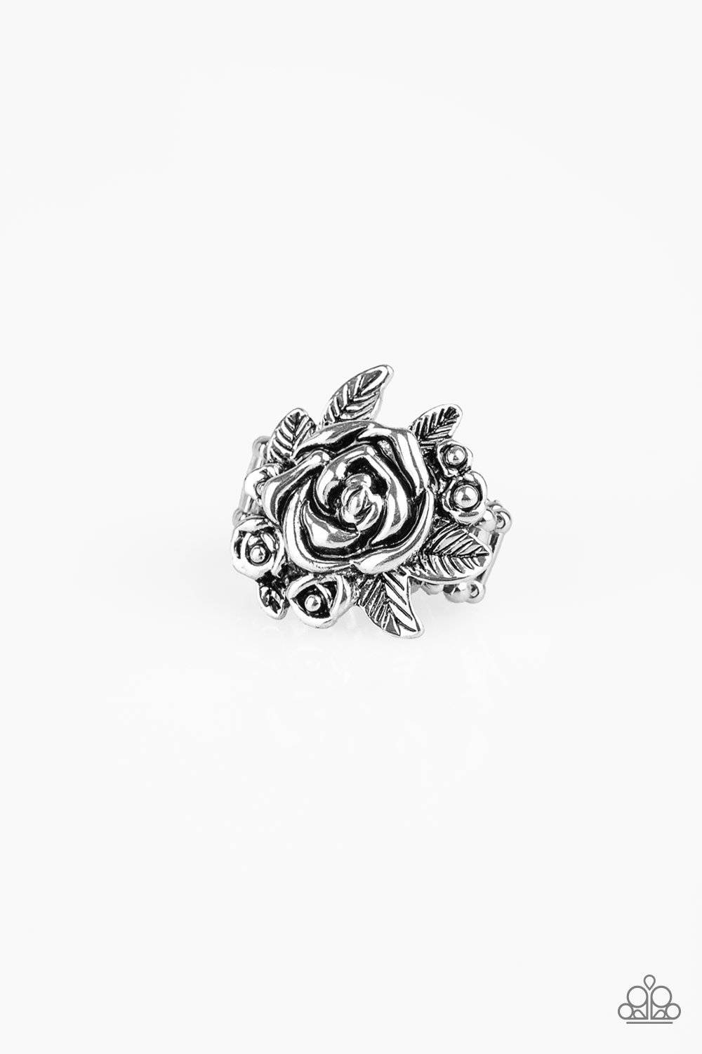 Bouquet Bonanza - Silver Ring- Paparazzi Accessories - GlaMarous Titi Jewels
