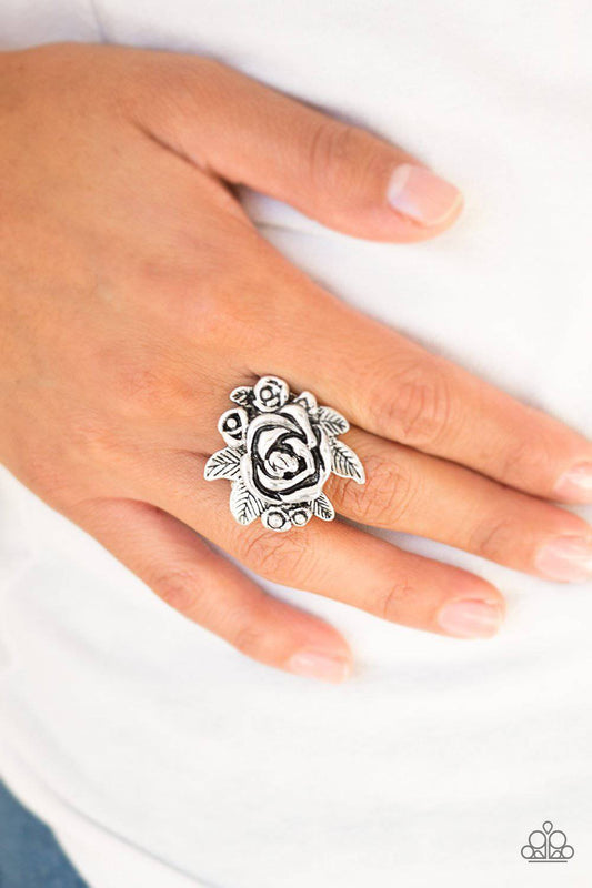Bouquet Bonanza - Silver Ring- Paparazzi Accessories - GlaMarous Titi Jewels