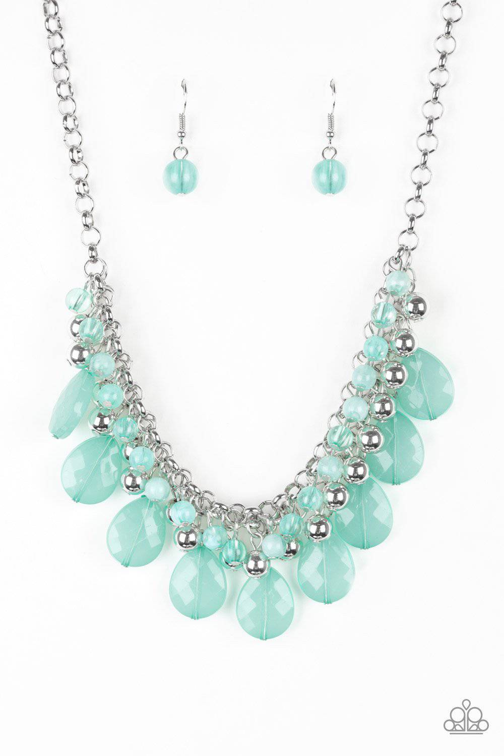 Trending Tropicana - Green Bead Necklace - Paparazzi Accessories - GlaMarous Titi Jewels