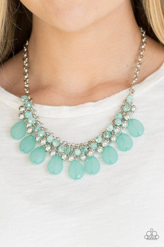 Trending Tropicana - Green Bead Necklace - Paparazzi Accessories - GlaMarous Titi Jewels